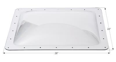 Icon Skylight 4" Bubble Type Rectangular Clear Opening 18" x 24" - Young Farts RV Parts