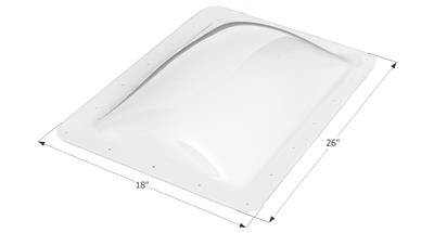 Icon Skylight, 4" Bubble Type Rectangular White Opening 14" x 22" - Young Farts RV Parts