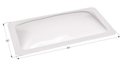 Icon Skylight 4" Bubble Type Rectangular White Opening 14" x 30" - Young Farts RV Parts
