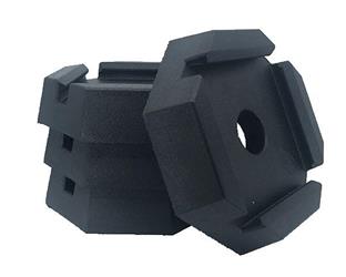 Jack Pad SnapPad XTRSQSP4 Xtra Square, Rubber, Fits 6" Square Jack Foot, Black, 8-1/2" Diameter - Young Farts RV Parts