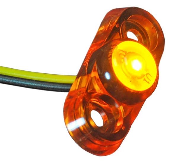 Jammy J-57-A - PC Rated Micro LED Side Marker - Amber - Young Farts RV Parts