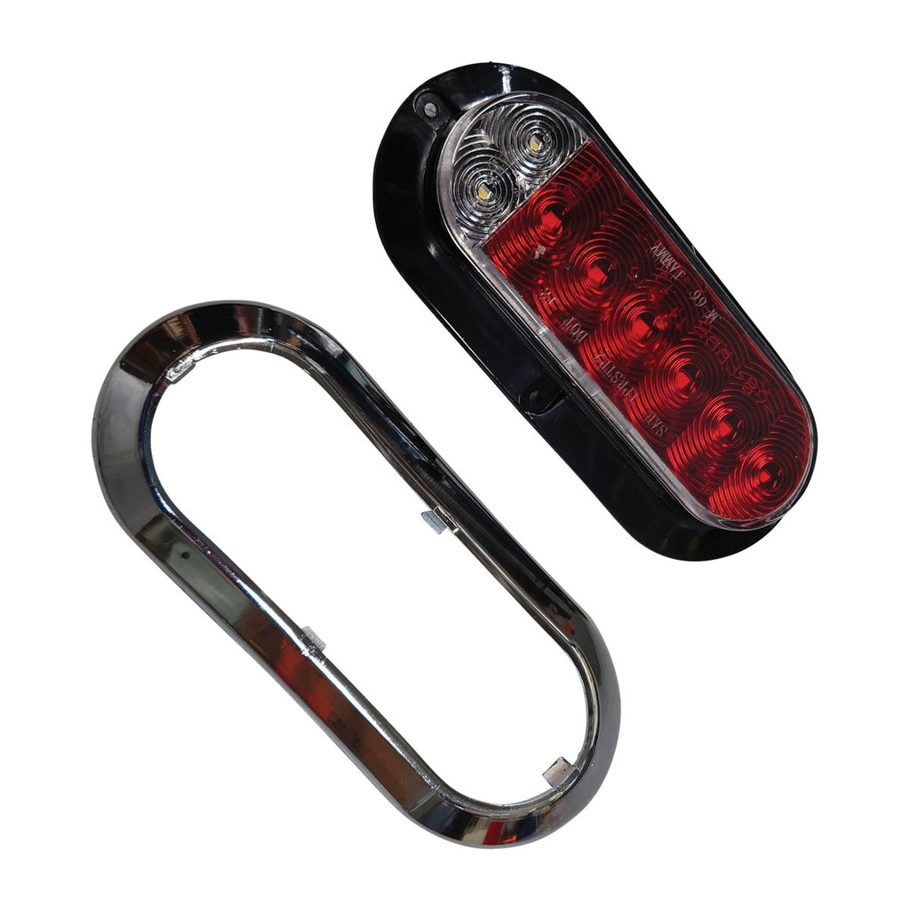 Jammy J-68-FRH4 - 6” Oval LED S/T/T & Backup (Chrome cap sold separately) - Young Farts RV Parts