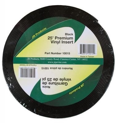 JR Products 10015 - 25' Premium Vinyl Insert - Black - Young Farts RV Parts