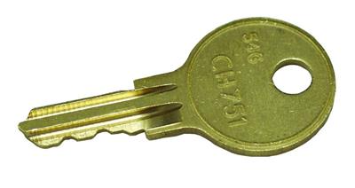 Key JR Products 751-A Replacement Key For Locking Hatch; For Key Code CH751 - Young Farts RV Parts