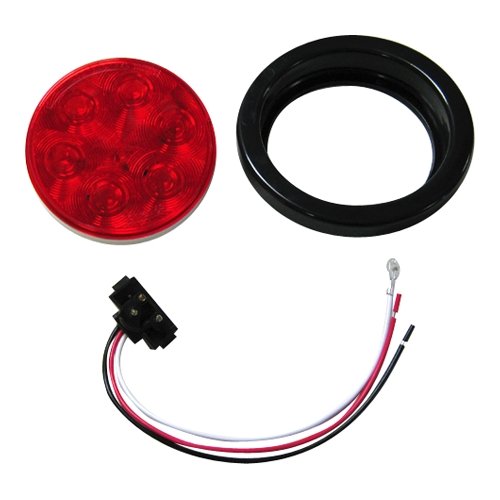 KIT REAR LIGHT 4" ROUND RED - Young Farts RV Parts