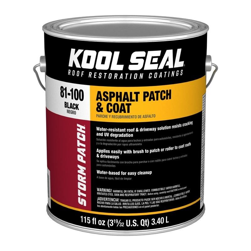 Kool Seal KS0081100-16 - UV & Weather Resistant Black Patch & Coat, 1-Gallon - Young Farts RV Parts