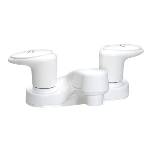 LAVATORY FAUCET 4" 2KNOBS WHT - Young Farts RV Parts