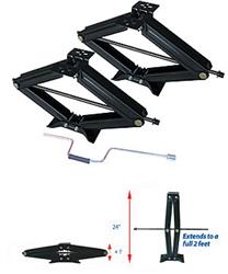 Leveling Jack Ultra-Fab Products 48-979002 Use To Provide Added Stability To Travel Trailers/ Fifth Wheel/ Horse And Cargo Trailers, Manual, 6500 Pound Weight Capacity, Extends From 4-3/4