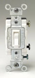 Leviton 1286-W 20-Amp 120/277-Volt Toggle Double-Pole AC Quiet Switch, White