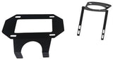 License Plate Bracket TrailFX JL07LP Textured Powder Coated, Black, Steel, Designed for Spare Tire & Wheel Mount