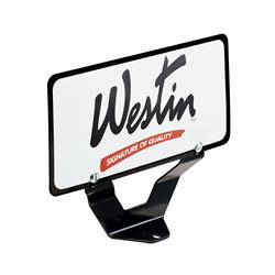 License Plate Bracket Westin Automotive 32-0055 E-Series, Black Powder Coated - Young Farts RV Parts