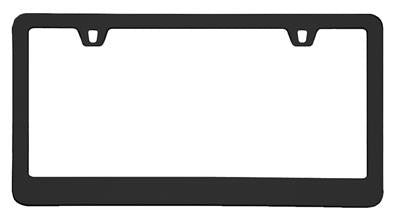 License Plate Frame Cruiser 15350 Neo Classic, Without Design, Powder Coated, Black - Young Farts RV Parts