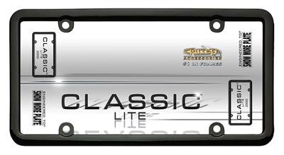 License Plate Frame Cruiser 20050 Classic Lite, Without Design, Powder Coated, Black - Young Farts RV Parts