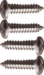 License Plate Mounting Hardware Cruiser 80430 Philips Head Self Taping Fastener, Stainless Steel, 4 Piece Set - Young Farts RV Parts