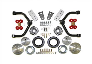 Lift Kit Suspension TrailFX D35SL1 TFX Mild Lift Kits, 3-1/2" Front Lift, 2" Rear Lift, Without Shock Absorbers In Kit - Shock Change Not Necessary, Black Components, With 2 Steel Tubular Upper Control Arms/ 2 Front Fabricated Steel Spring Spacers/ 2 Fron - Young Farts RV Parts