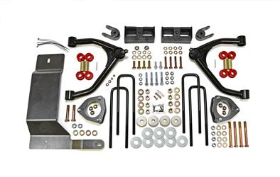 Lift Kit Suspension TrailFX G40SL2 TFX Mild Lift Kits, 4" Front Lift, 1-3/4" Rear Lift, Without Shock Absorbers In Kit - Shock Change Not Necessary, Black Components, With Front Strut Extensions/ Rear Shock Absorber Extension Brackets/ Front Tubular Contr - Young Farts RV Parts