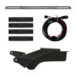 Light Bar Mounting Kit Rigid Lighting 46726 SR Series, Roof Mount, Mounts 40" SR-Series Spot/Flood Combo Light Bar, Powder Coated, Black, Stainless Steel - Young Farts RV Parts