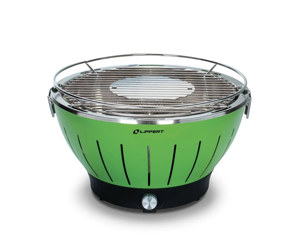 Lippert Component 2021106516 - Odyssey, Portable Grill 14.17" dia x 8.46" - Green - Young Farts RV Parts