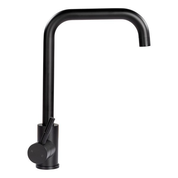 Lippert Components 2021090597 - Square Gooseneck Faucet Matte Black - Young Farts RV Parts