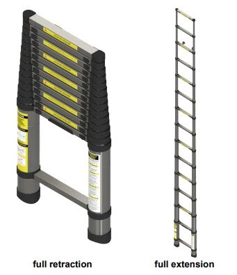 Lippert Components 2021126697 - On-The-Go™ Telescopic Ladder - 14.5' - Young Farts RV Parts