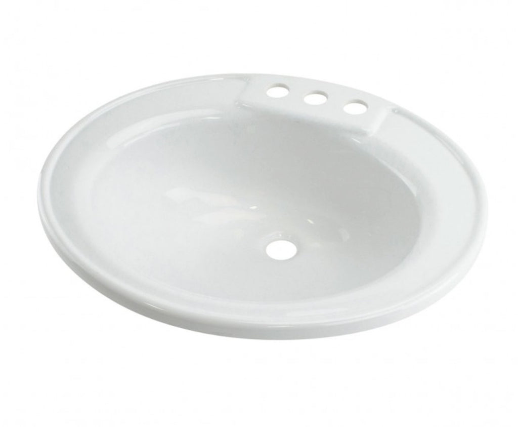 Lippert Components 209635 19-3/4" x 16-5/8" Lavatory Sink - White - Young Farts RV Parts