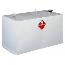 Liquid Transfer Tank Delta Consolidated 484000 Non-Flammable Liquids, 107 Gallon Capacity, Rectangular, 23-1/4" Length x 45.63" Width x 24" Height, Smooth, White, Steel - Young Farts RV Parts