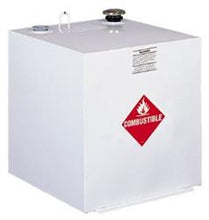 Load image into Gallery viewer, Liquid Transfer Tank Delta Consolidated 485000 Non-Flammable Liquids, 55 Gallon Capacity, Rectangular, 23-1/4&quot; Length x 23-1/4&quot; Width x 24&quot; Height, Smooth, White, Steel - Young Farts RV Parts