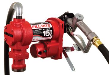 Liquid Transfer Tank Pump Fill Rite by Tuthill FR610H Gasoline/ Gasoline Lends Up To 15% Or E15/ Diesel/ Biodiesel Blends Up To 20% Or B20/ Kerosene And Mineral Spirits, Electric, 15 Gallons Per Minute, 3/4
