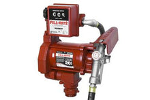 Load image into Gallery viewer, Liquid Transfer Tank Pump Fill Rite by Tuthill FR701V Diesel/ Gasoline/ Kerosene/ E15/ BD Up To BD20, Electric, 115 Volt AC, 20 Gallons Per Minute, 3/4&quot; Diameter x 12 Foot Length Hose, With Manual Nozzle, 1-1/4 NPT&quot; Inlet x 3/4&quot; NPT Outlet, Cast Iron Cons - Young Farts RV Parts