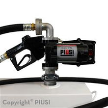 Load image into Gallery viewer, Liquid Transfer Tank Pump Piusi F0037851A EX75, Gasoline/ Diesel/ Kerosene, Electric, 12 Volt DC, 20 Gallons Per Minute, 13 Feet Hose, Auto-nozzle - Young Farts RV Parts