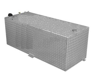 Buy Liquid Transfer Tank RDS Tanks 71791 DOT Approved, Gasoline or Diesel,  91 Gallon Capacity, Rectangle, 20 Length x 57 Width x 19 Height, Diamond  Tread, Aluminum, With 2 Female Pipe Thread