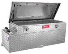 Load image into Gallery viewer, Liquid Transfer Tank RDS Tanks 74026 DOT Approved, Gasoline or Diesel, Combo, 20&quot; Length x 41&quot; Width x 6-1/4&quot; Height Tool Box, 20&quot; Length x 48&quot; Width x 19&quot; Height Transfer Tank, 50 Gallon Capacity, Diamond Tread, Aluminum - Young Farts RV Parts