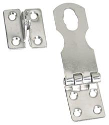 Lock Hasp WhiteCap Industries S-4052C Marine Series; Fixed Safety; Chrome Plated; Silver; Stainless Steel - Young Farts RV Parts