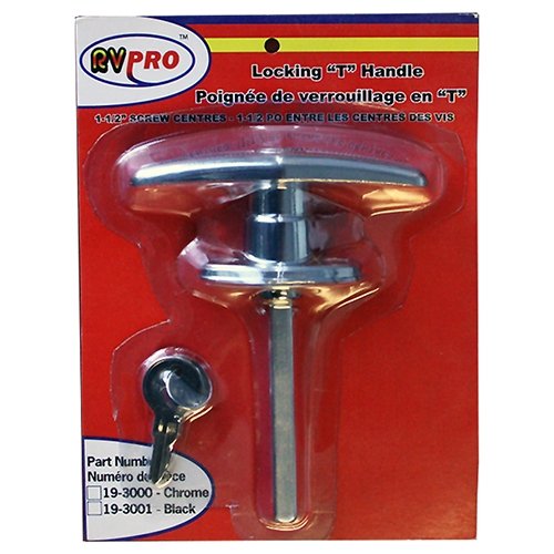 LOCKING T HANDLE-CHROME # - Young Farts RV Parts