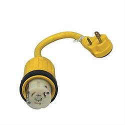 Marinco Locking Pigtail Adapter 30 Amp Male x 50 Amp Female - 124ARV - Young Farts RV Parts