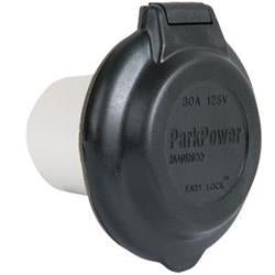 Marinco Round Receptacle 125 Volt/ 30 Amp Black - 304EL-BRV.BLK - Young Farts RV Parts