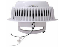 Load image into Gallery viewer, Maxxair 00-03812W - MaxxFan Dome Roof Vent with 12V fan 6&quot; Diameter Manual Lift White - Young Farts RV Parts