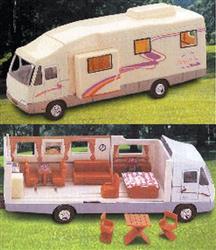 Model Vehicle Prime Products 27-0001 Class A Motor Home Toy, 15 Component Pieces, Removable Roof And Sides - Young Farts RV Parts