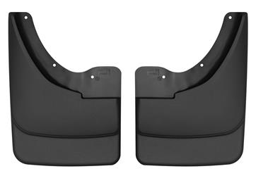 Mud Flap Husky Liner 56071 Custom Mud Guards ™, Direct-Fit, Set of 2, Contoured, Without Logo, Black, Thermoplastic - Young Farts RV Parts