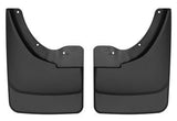 Mud Flap Husky Liner 56071 Custom Mud Guards ™, Direct-Fit, Set of 2, Contoured, Without Logo, Black, Thermoplastic