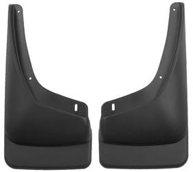 Mud Flap Husky Liner 56251 Custom Mud Guards ™, Direct-Fit, Set of 2, Contoured, Without Logo, Black, Thermoplastic - Young Farts RV Parts