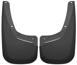 Mud Flap Husky Liner 56791 Custom Mud Guards ™, Direct-Fit, Set of 2, Contoured, Without Logo, Black, Thermoplastic - Young Farts RV Parts