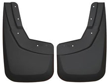 Load image into Gallery viewer, Mud Flap Husky Liner 56881 Custom Mud Guards ™, Direct-Fit, Set of 2, Contoured, Without Logo, Black, Thermoplastic - Young Farts RV Parts