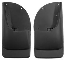 Load image into Gallery viewer, Mud Flap Husky Liner 57401 Custom Mud Guards ™, Direct-Fit, Set of 2, Contoured, Without Logo, Black, Thermoplastic - Young Farts RV Parts