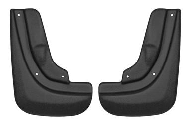 Mud Flap Husky Liner 58111 Custom Mud Guards ™, Direct-Fit, Set of 2, Contoured, Without Logo, Black, Thermoplastic - Young Farts RV Parts