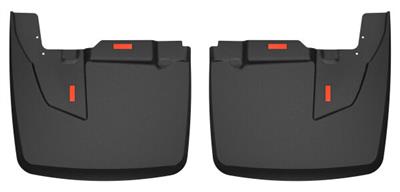 Mud Flap Husky Liner 59071 Custom Mud Guards ™, Direct Fit, Set Of 2, Contoured, Without Logo, Black, Thermoplastic - Young Farts RV Parts