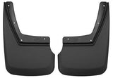 Mud Flap Husky Liner 59201 Custom Mud Guards ™, Direct-Fit, Set of 2, Contoured, Without Logo, Black, Thermoplastic