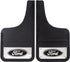 Mud Flap Plasticolor 001837R01 Heavy Duty, Universal 12" x 23", Set Of 2, Flat, Ford Logo With Stainless Steel Insert, Fiberglass Reinforced - Young Farts RV Parts