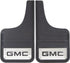 Mud Flap Plasticolor 001841R01 Heavy Duty, Universal 12" x 23", Set Of 2, Flat, GMC Logo On Stainless Steel Plate, Black, Fiberglass Reinforced - Young Farts RV Parts