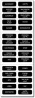 Multi Purpose Label Blue Sea 8030-BSS For Traditional Metal Panels/ ST Glass Fuse Blocks/ Contura Water Resistant Fuse Panels, DC Label Kit, Large Format Labels, Rectangular, Black With White Letter - Young Farts RV Parts